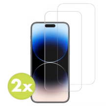 Accezz Gehard Glas Screenprotector 2-pack voor de iPhone 15 / 15 Pro / 16