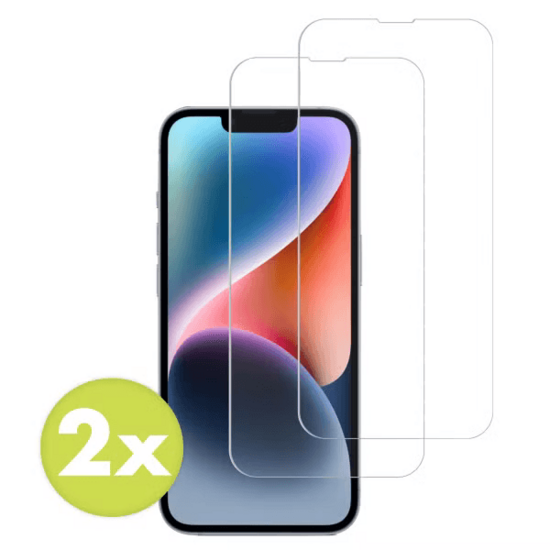 Accezz Gehard Glas Screenprotector 2-pack voor de iPhone 13 / 13 Pro / 14 / 16e